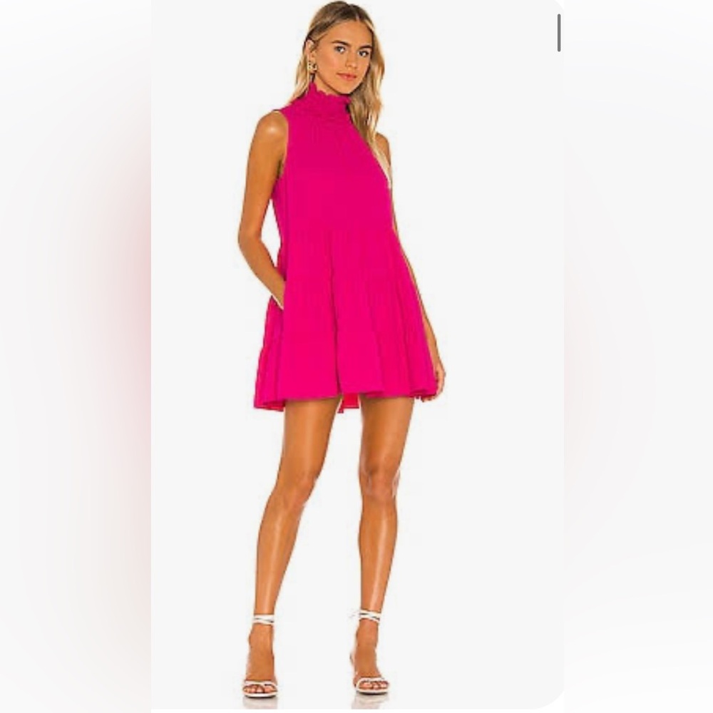 Amanda Uprichard Nadia Dress in Hot Pink
